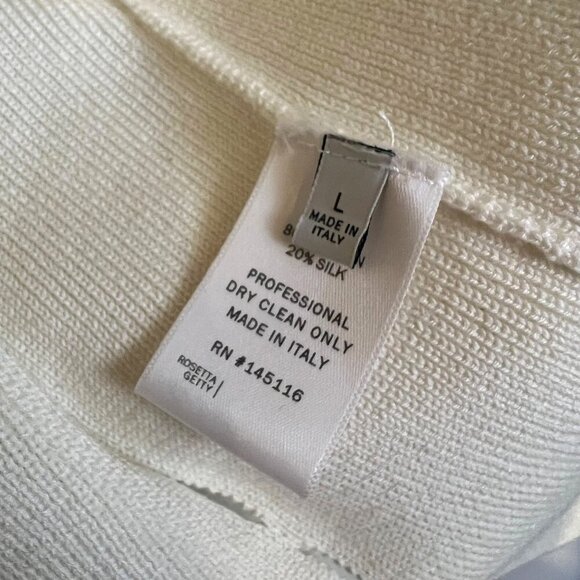 NWOT Rosetta Getty Slash Panel Pullover Sweater Top L Silk Luxury Designer 2024 - Picture 5 of 7